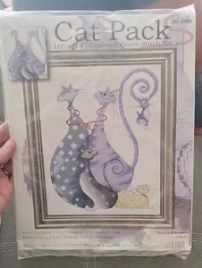 Cross stitch Kit " Cat Pack " by Design Works - Picture 1 of 2