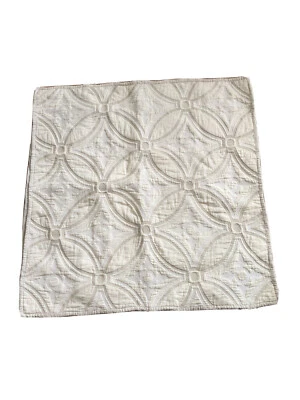 Almohada Martha Stewart tamaño euro farsa amarillo pálido bronceado círculo medallón Foto 1 de 4