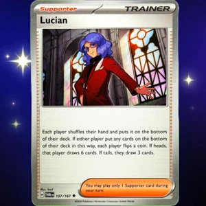 Lucian - Poco común - Pokemon Juego de cartas coleccionables Scarlet & Violet Twilight Masquerade #157/167 - Imagen 1 de 3