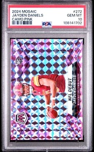 2024 Mosaic Jayden Daniels #272 Camo Pink Prizm NFL Debut RC PSA 10 GEM MINT MT - Picture 1 of 2