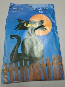 Vintage Buzza-Cardoza Diecut Halloween 10" Black Cat Never Used in Original Bag - Picture 1 of 5