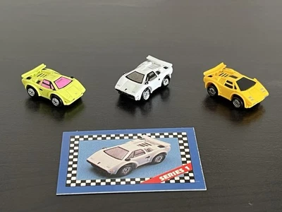micro machines lamborghini countach green / Pink Count Early White + Funrise! - Image 1 of 4