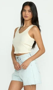 Billabong Rerun Tank Cropped Top Cream Women’s Small NWOT - Picture 1 of 12