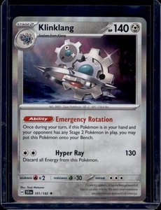 Klinklang SV07: Stellar Crown Pokémon #101/142 Holo Rare NM+ - Picture 1 of 2