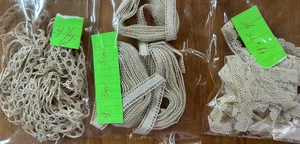 Tape Lace  Vintage / antique  grab bag special  3 to 8 yard pieces 4 bags - Picture 1 of 5