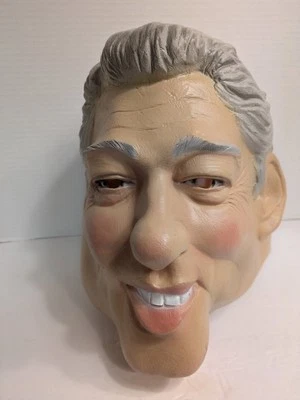 Bill Clinton Mask Vinyl Ex President 2000 Disguise Halloween Costume Lewinsky - Image 1 of 4