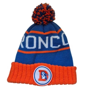 Mitchell & Ness Denver Broncos Beanie Herren Strick One Size Blau Orange Spellout - Bild 1 von 4