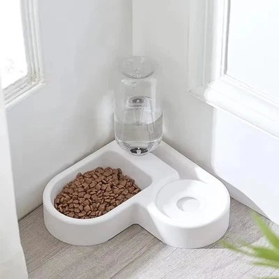Paquete de 3 comederos automáticos para gatos y dispensadores de agua en conjunto tazón de comida para mascotas Foto 1 de 4