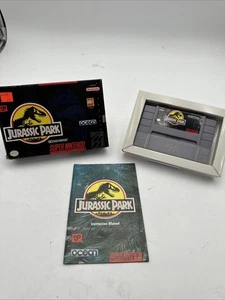 Jurassic Park (Super Nintendo SNES) Completo CIB Funzionante Autentico🔥 - Foto 1 di 11