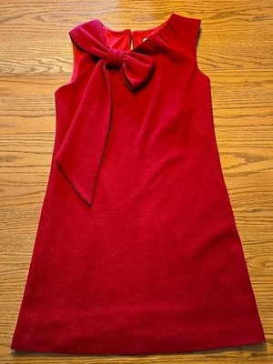 Vestido Vaina De Colección Un Original Milly Of New York Rojo Mezcla Lana Rojo Talla S Forrado con Lazo Foto 1 de 4