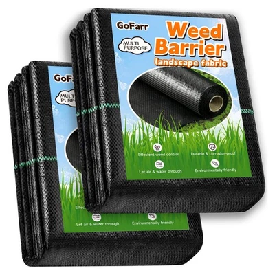 4FT x 100FT Weed Barrier Landscape Fabric, 3.2Oz Durable & Heavy Duty Weed Bl... - Image 1 of 4