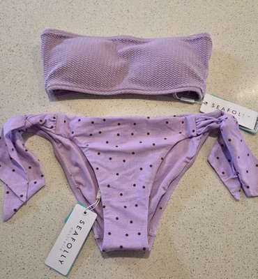 Seafolly Lilac Bikini Set W- Size AU-8 RRP $150 - Image 1 of 4