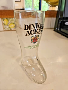 Dinkel Acker 6 1/2" hoher Stiefelbierkrug aus Glas 0,3 l - Bild 1 von 9