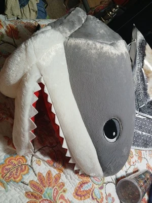 Dan Dee Big Greeter Shark Mask Collector's  Head Gray Jaws - Image 1 of 4