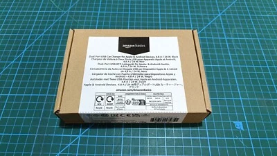 Amazon Basics Dual Port Kfz-Ladegerät für Apple- & Android-Geräte 4.8A 24W_0.08_ - Bild 1 von 3