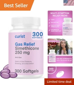 Convenient Gas Relief with 250 mg Simethicone Softgels - 300 Count for All Ages - Picture 1 of 9