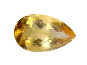 21.365 CTS MASTERPIECE COLLECTION YELLOW NATURAL CITRINE PEAR LOOSE GEMSTONES - Picture 1 of 3