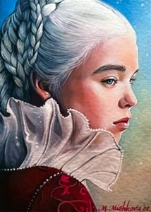 Limited Edition ACEO PRINT Rhaenyra Targaryen House of the Dragon Milly Alcock - Picture 1 of 1