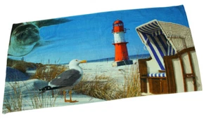 Handtuch Badetuch Maritim 80 x 40 cm 100% Baumwolle - Picture 1 of 2