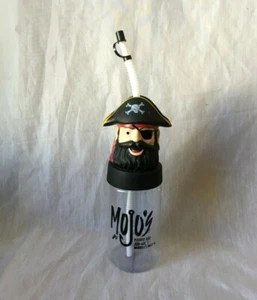 Vintage 'PIRATE' 20 oz. Water Bottle with Straw & Handle - Picture 1 of 3