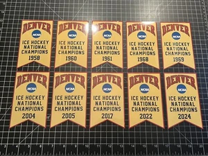 3 SIZES - Denver Pioneers NCAA Hockey Championship Decal Banners Man Cave 2024 - Picture 1 of 5