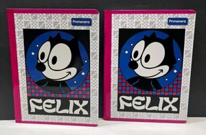 Posten 2 Felix die Katze Schule Komposition Notizbücher je 100 Seiten Aufkleber * Spanisch - Bild 1 von 6