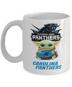 Taza de café Carolina PANTHERS NFL fútbol americano PANTERAS Yoda taza de café regalo - Imagen 1 de 2