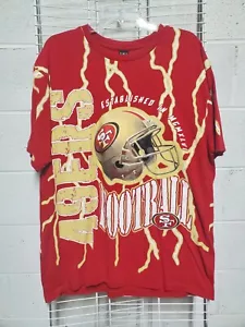 San Francisco 49'ers Thunder⚡️&⚡️ Lightning Tshirt⚡️Vintage-Y2K⚡️Size Large●NICE - Picture 1 of 13