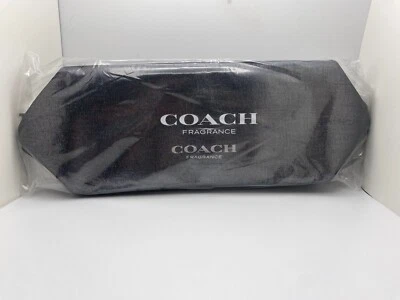 Coach Silver Shimmering Large Makeup Cosmetic Bag Toiletry Fragrance Pouch  - Image 1 of 2