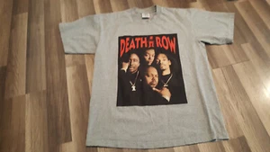 VTG Death Row Records pro 5 brand Rap T-Shirt Snoop Dre Tupac Suge mens Size XL - Picture 1 of 9