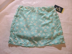 Girls' Floral Pull-On Satin Skort - Art Class Mint Green Size XL - Picture 1 of 4
