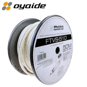 Genuine Oyaide FTVS-510 5N Pure Solid silver coaxial cable, 75ohm, per 0.5m - Picture 1 of 11