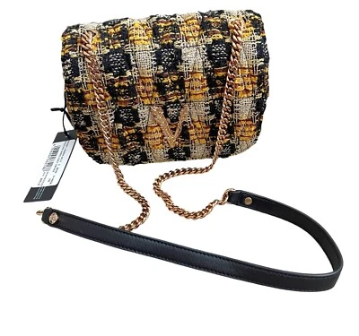 Versace Fabric/Leather Bag Greca Goddess on Chain, Gold-toned, DBFH821 - Image 1 of 4