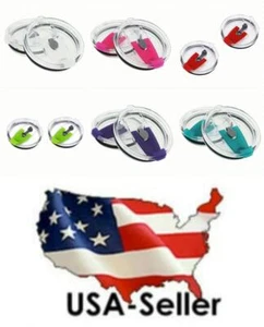 Tumbler Cup Lid,  20oz, 2 Pack, Splash Spill Proof, Straw Hole Lid - Picture 1 of 8