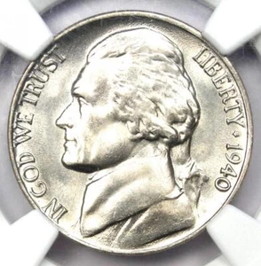 1940 Jefferson Nickel 5C - NGC MS68 5 FS - Top Pop 7/0 Coin - $4,150 Value! - Picture 1 of 6