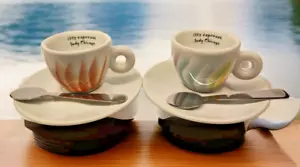 2 Tazze Caffé illy JUDY CHICAGO + 2 Piattini + 2 Cucchiaini omaggio - Foto 1 di 8