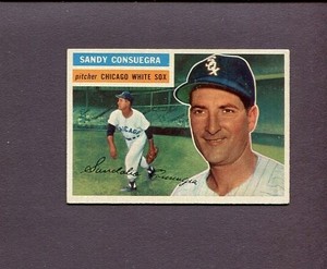 1956 TOPPS BASEBALL-#265 SANDY CONSUEGRA  EX OR BETTER