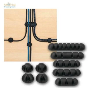 Kabelhalter im Set, selbstklebend Kabelbefestigung Kabelclips Kabel-Führung-Clip - Bild 1 von 11