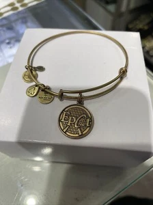 Disney Parks Alex and Ani Epcot Spaceship Earth Goldtone Charm Bangle Bracelet - Picture 1 of 2