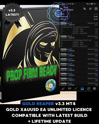 Gold Reaper Expert Advisor MT4 Only Metatrader Forex Robot unlimited v3.3 latest - Image 1 of 4