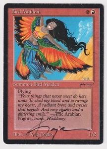 Signed Bird Maiden (Dark) HP Arabian Nights Artist Kaja Foglio 1993 MTG Magic! - Picture 1 of 2