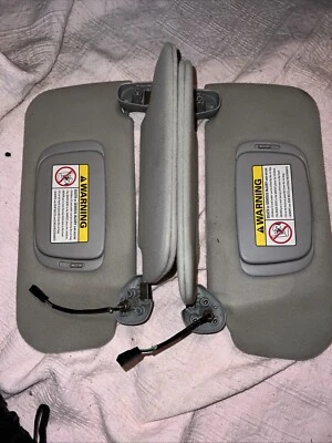 2000-2002 Lincoln Continental Sun Visor Sunvisor Set Left Right Grey Clean OEM - Image 1 of 4