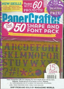 Paper Crafter magazine, 50 Shape & Font PACK All Free Gifts Included - Picture 1 of 1