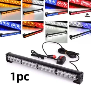 18" 16LED Strobe Light Bar Flashing Beacon Emergency Warning Amber Lamp Truck - Picture 1 of 23