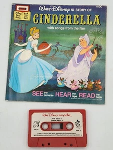 Walt Disney's 1977 Cinderella Read Along Book and Cassette Tape Vintage - Picture 1 of 11
