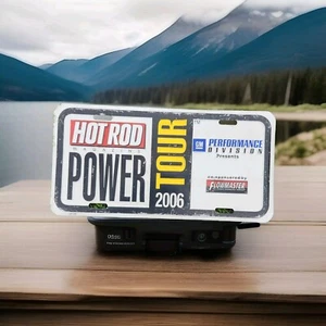 2006 Hot Rod Magazine Power Tour License Plate GM Performance Flowmaster 12 Inch - Picture 1 of 3
