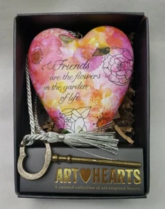 DEMDACO Friends Are the Flowers Art Heart Sculpture - Picture 1 of 3