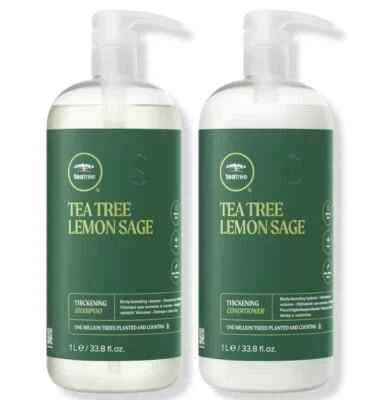 Paul Mitchell Tea Tree Lemon Sage Thickening Shampoo & Conditioner Liter Duo - Image 1 of 3