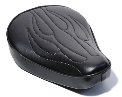 Flamed Solo Sitz Solositz für Harley Davidson Chopper Bobber Old School Flammen - Image 1 of 4