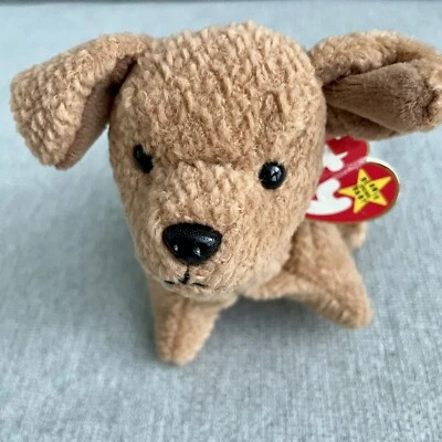 Original Ty Beanie Babies TUFFY The Brown Dog Style 4108 1996 Foto 1 de 4